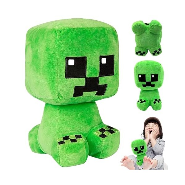 YISKY Mine-Craft Poupée en Peluche, 22 Cm Creeper Plushies, Mine-Craft Peluches des Personnages, Mine-Craft Creeper Poupées, 