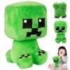 YISKY Mine-Craft Poupée en Peluche, 22 Cm Creeper Plushies, Mine-Craft Peluches des Personnages, Mine-Craft Creeper Poupées, 