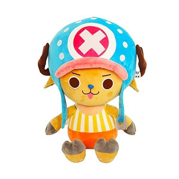 FYDZBSL One Piece Poupée en Peluche Chopper Peluche Jouet Tissu à Poils Ras et Rempli de Coton PP Animé Peluche Jouet Cadeau 