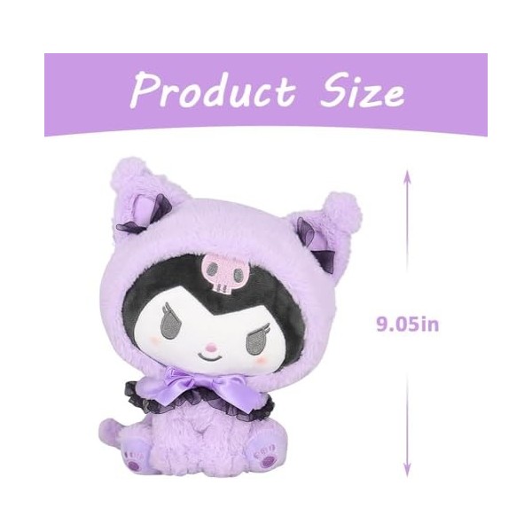 FYDZBSL Peluche Kuromi Animal Poupée Peluche Douce Doudou Poupée de Chiffon Plush Toys Cadeau danniversaire Et de Noël Migno