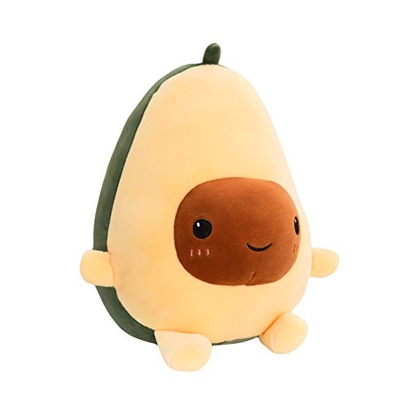 Yeqivo Joli Jouet davocat en Peluche Cute Avocado Plush pour Les Filles et Les Amis Jaune,30CM 