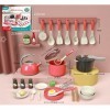 YOPOTIKA Accessoire Cuisine Enfant,32 pièces pour Enfants Jeu de rôle Toddler Cuisine Cooker Cooking Play Set,pour 3 4 5 Ans 