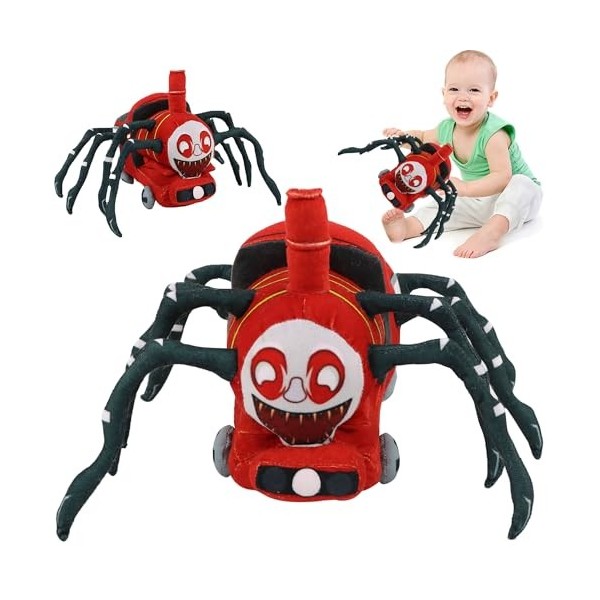 YISKY Choo Charles Jouet en Peluche, Araignée Train Peluche, Train Spider Plush, Poupée Train daraignée de Charles, Choo Cho