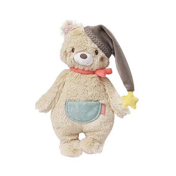 Fehn Ourson Câlin en peluche Bruno - doux pour aider les nouveaux-nés à sendormir - pour bébé à saisir, à toucher et à câlin