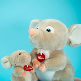 Trudi Trudini 51284 Plüschtier Maus ca. 14 cm Größe XS , hochwertiges Stofftier mit weichen Materialien, liebevolle Details,