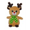 Doudou de Noël en peluche au choix - Élan, ours ou pingouin - 23 cm - Avec écharpe - Poupée délan de Noël - Renne - Cadeau -