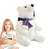 Joyivike Animal en Peluche Ours Polaire,Noël Ours Polaire | Ours Polaire Blanc en Peluche Mignon avec écharpe, Animal en Pelu