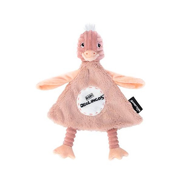 Les Déglingos Doudou Baby Pomelos lAutruche Peluche pour Bébé/Enfant Cadeau Convient Dès la Naissance, Rose, 25 cm , 1 Ensem