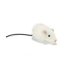 Hansa - Peluche Souris Blanche 9cmL x6 