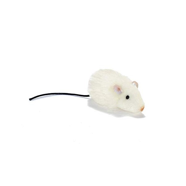 Hansa - Peluche Souris Blanche 9cmL x6 