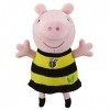 Rocco Giocattoli Pig Peluche de Peppa, 20 cm de Haut et entièrement Produits avec Plastique recyclé. Assortis en Quatre Style