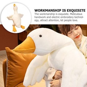 Zerodeko 1Pc Jouet doreiller en Peluche doie Mignon Oreiller en Peluche De Canard en Peluche doie Blanche Géante Doux Et L