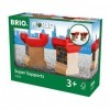 BRIO World - 33254 - Supports de Pont - Accessoire pour circuit de train en bois - Jouet pour garçons et filles à partir de 3