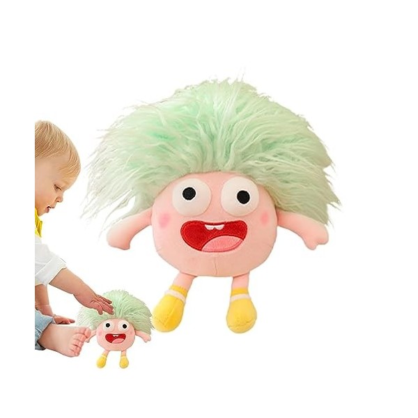 Onlynery Poupée avec des Cheveux, Chiffon pour bébés, Poupée en Peluche Dessin animé en Coton, Jouet à câliner avec Yeux Pop,