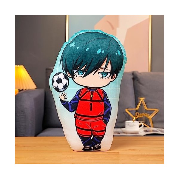 Blue Lock Coussin en peluche Rin Itoshi/CHIGIRI HYOMA/BACHIRA MEGURU Anime Personnage Poupées en peluche de collection 45 cm