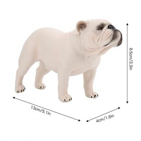 plplaaoo Décoration De Bouledogue Français,Statue De Bouledogue Français, Modèle De Chien Simulé Figurine Animal Mignon Jouet