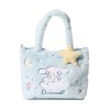 IMPLUG Sac fourre-tout en peluche for filles mignonnes, sac à lunch My Melody Cinnamoroll Pochacco Kuromi, sac à lunch Color