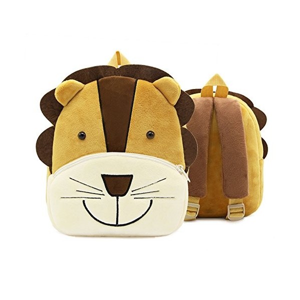 DafenQ Sac Bébé Maternelle Animaux Sac à Dos Enfant Cartable à Collation Jouets Sac à Dos en Peluche Mignon Léger Ecole Garde