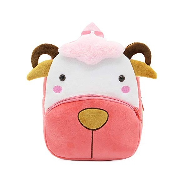 DafenQ Sac Bébé Maternelle Animaux Sac à Dos Enfant Cartable à Collation Jouets Sac à Dos en Peluche Mignon Léger Ecole Garde