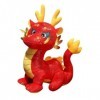 ERINGOGO Poupée Mascotte De Lannée du Dragon Cadeau De Nouvel an Jouet Dragon Nouvel an Peluche du Zodiaque Peluche Dragon D