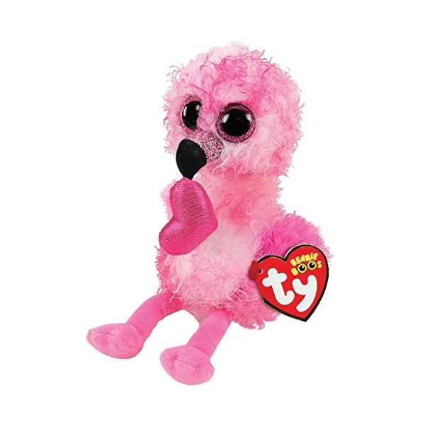 Ty- Beanie Boos-Peluche Dainty Le Flamant Rose 15cm, TY36686, Multicolore