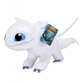 HTTYD Dragons, How to Tran Your Dragon 2 Peluche Furie Blanche&nbsp; Light Fury Couleur Blanc avec Brillant Qualité Super Soft&nbsp;11