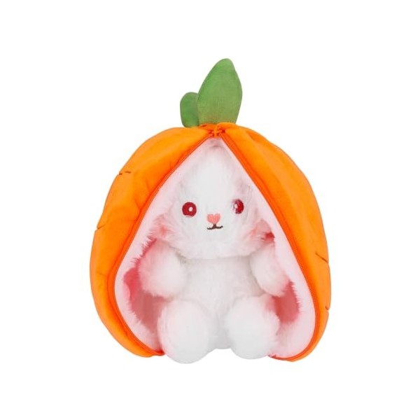 ENLACE Lapin en peluche, carotte, 18 cm, doux et douillet, cadeau pour garçons et filles