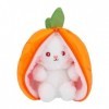 ENLACE Lapin en peluche, carotte, 18 cm, doux et douillet, cadeau pour garçons et filles
