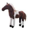 Katutude Cheval Peluche, Cheval Géant en Peluche Cheval Realiste Doux Animaux en Peluche Coussin Poupée Poupée en Peluche Jou