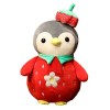 URFEDA Noël Pingouin en Peluche, 35cm Poupée de Noël, Costume de Noël Rouge Pingouin en Peluche, Coussin en Peluche, Décorati