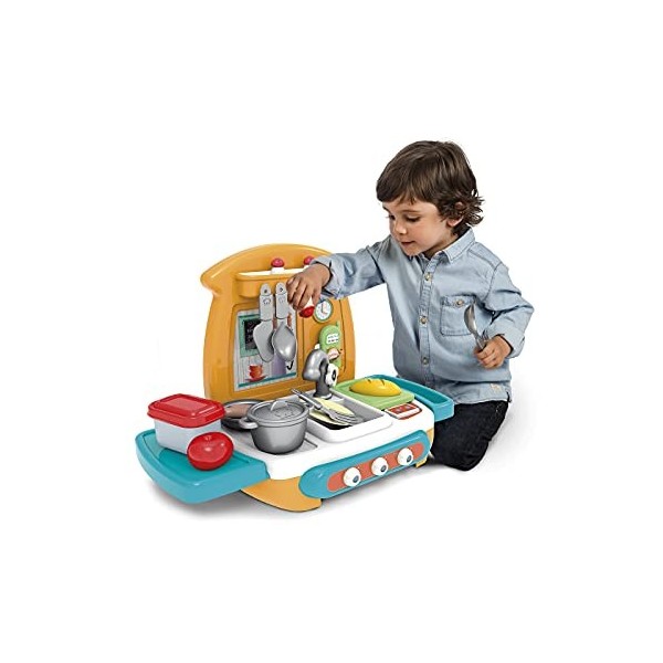 Chicos - My First Cuisinière pour Enfants de Bureau | Comprend 15 Accessoires tels Que casseroles Couverts Fruits et poêle | 