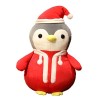 URFEDA Noël Pingouin en Peluche, 35cm Poupée de Noël, Costume de Noël Rouge Pingouin en Peluche, Coussin en Peluche, Décorati