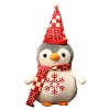 URFEDA Noël Pingouin en Peluche, 35cm Poupée de Noël, Costume de Noël Rouge Pingouin en Peluche, Coussin en Peluche, Décorati