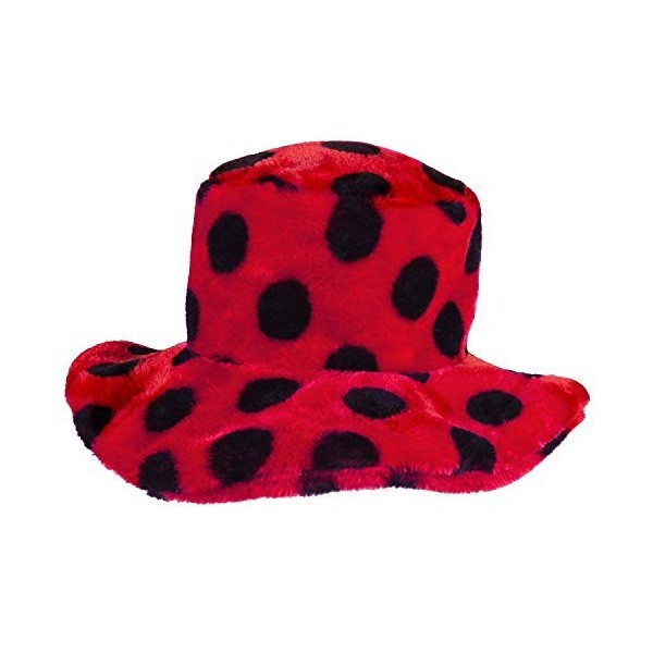 Boland 36051 – Chapeau coccinelle, rouge et noir, chapeau en peluche, à pois, coccinelle, costume, carnaval, fête à thème