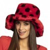 Boland 36051 – Chapeau coccinelle, rouge et noir, chapeau en peluche, à pois, coccinelle, costume, carnaval, fête à thème