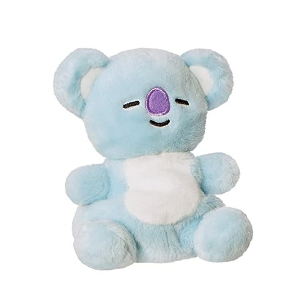 Aurora World- Aurora, 61507, BT21 KOYA Palm Pal, 13cm, Peluche écologique, Bleu, Blue