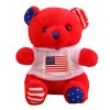 ANFUTON Décoration du 4 juillet Ours en peluche patriotique 25,4 cm Drapeau national américain imprimé Ours en peluche capuc