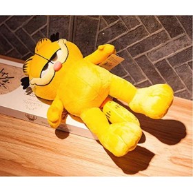LAARNT 35cm Chat Jaune en Peluche Mignon，Jouet de Poupée en Chat Jaune，Cadeaux pour Filles garçon Enfants