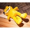 LAARNT 35cm Chat Jaune en Peluche Mignon，Jouet de Poupée en Chat Jaune，Cadeaux pour Filles garçon Enfants