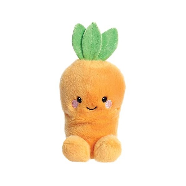 Aurora World- Aurora, 82054, Palm Pals Cheerful Carotte, 13cm, Peluche éco-Friendly, Orange