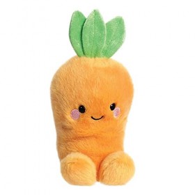 Aurora World- Aurora, 82054, Palm Pals Cheerful Carotte, 13cm, Peluche éco-Friendly, Orange
