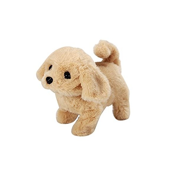 Peluche Chien de Jouets Électriques pour Enfants,Peluche Interactive Chien Marcher et Aboyer,Secouer Queue Peluches et Animau