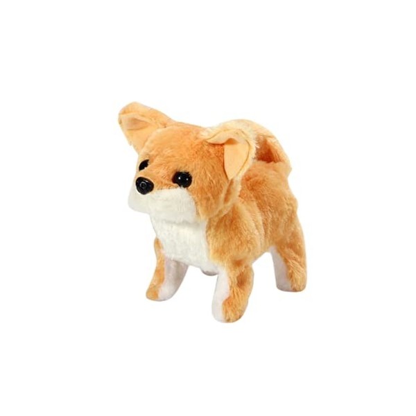 Peluche Chien de Jouets Électriques pour Enfants,Peluche Interactive Chien Marcher et Aboyer,Secouer Queue Peluches et Animau