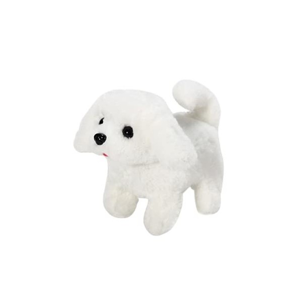 Peluche Chien de Jouets Électriques pour Enfants,Peluche Interactive Chien Marcher et Aboyer,Secouer Queue Peluches et Animau