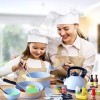 Veluoess 30 Pièces Jouet Cuisine pour Enfants,Jouet Aliment avec Pots Casseroles Ustensiles Cuisine et Accessoires Alimentair