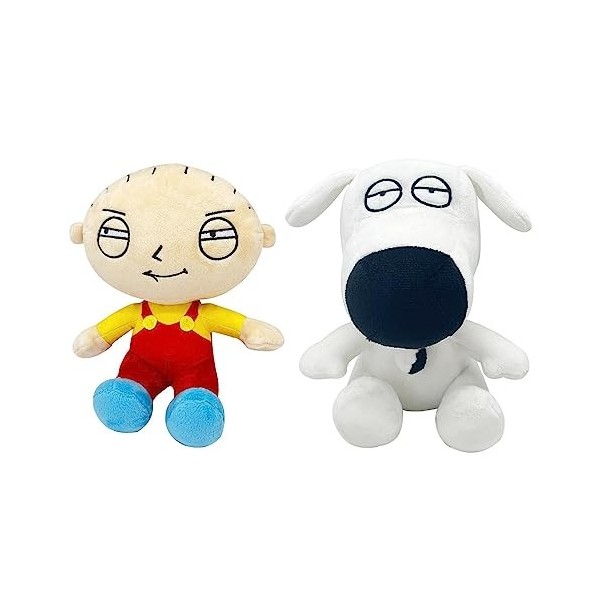 Family Guy Series Plushies, 7.08 Hot Drama Cartoon Role Stewie Griffin & Puppy Brian Plush Doll, Soft Anime Character Throw