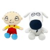 Family Guy Series Plushies, 7.08 Hot Drama Cartoon Role Stewie Griffin & Puppy Brian Plush Doll, Soft Anime Character Throw