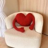 Coussins en Forme de Cœur Rouge, Coussin en Peluche Doux pour Siège, Cadeau pour Enfants, Salon et Canapé, Décoration de Joue