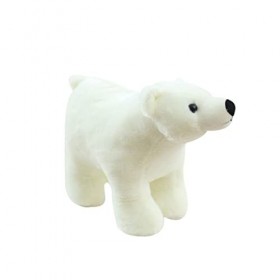 Toyvian 1 Pc Boule De Noël Cadeaux Noel Poupée Ours Polaire Décorations De Canapé Poupée en Peluche Dessin Animé Blanche Fill