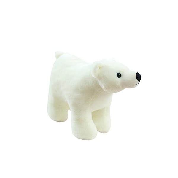 Toyvian 1 Pc Boule De Noël Cadeaux Noel Poupée Ours Polaire Décorations De Canapé Poupée en Peluche Dessin Animé Blanche Fill